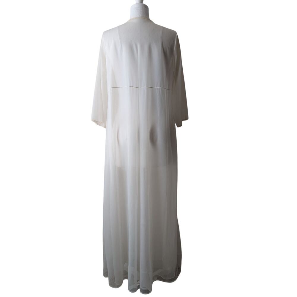 Kayser Vintage Long Lace Trim Peignoir Robe - Picture 4 of 11